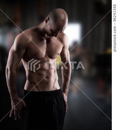 Physique of a man with muscles 96241388