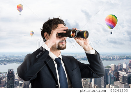 Businessman looking to the future and new opportunities 96241393