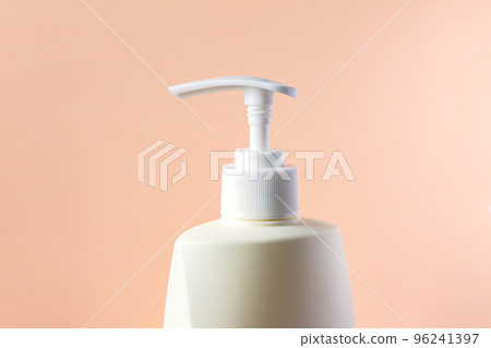 Plastic bottle of liquid soap with dispenser pump 96241397