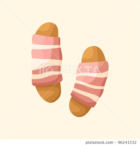 Vector illustration of an English dish - oysters. Kitchen for New Year and Christmas. Flat style. 96241532