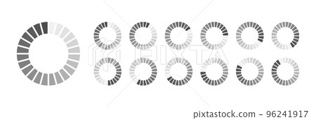 Circular Loading Buffering Icons Vector Circular Loading Buffering Icons Vector 96241917