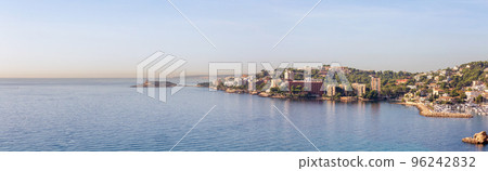 Rocky Shores and Residential Homes on Mediterranean Coast. Palma, Balearic Islands, Spain. Rocky Shores and Residential Homes on Mediterranean Coast. Palma, Balearic Islands, Spain. 96242832