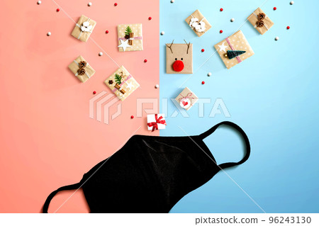 Christmas gift boxes with a cloth black face mask 96243130