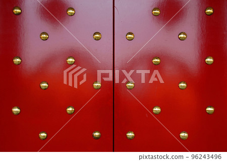 Berkeley, New South Wales, Australia: Red door in Chinese style at the Fo Guang Shan Nan Tien Temple, a Buddhist temple near Wollongong, Australia. 96243496