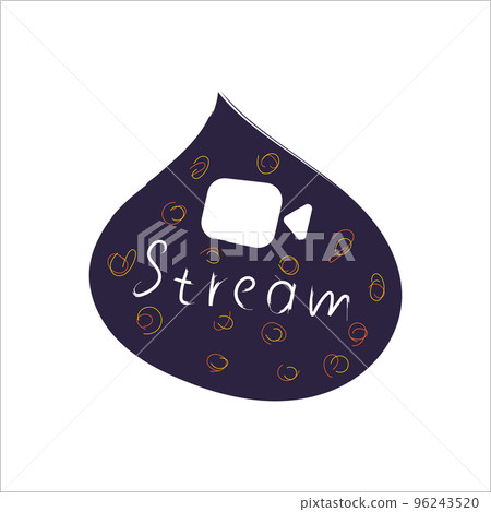 Live Stream Label. Concept of video call 96243520