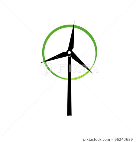 The windmill generates eco-energy. The concept of clean energy production The windmill generates eco-energy. The concept of clean energy production 96243689