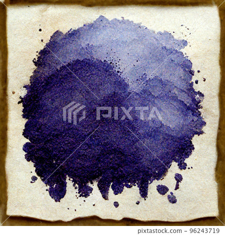 Blue ink blot or watercolor paint stain on white background. Blue ink blot or watercolor paint stain on white background. 96243719
