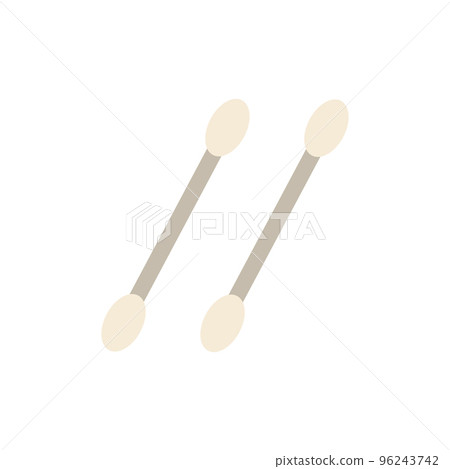 Carton cotton ear swabs. Vector illustration 96243742