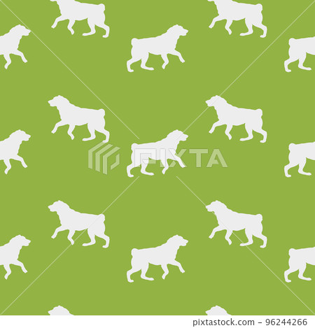 Seamless pattern. Central asian shepherd dog puppy 96244266
