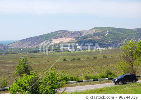 The Crimean landscape near Balaklava at sunny spring day The Crimean landscape near Balaklava at sunny spring day 96244319