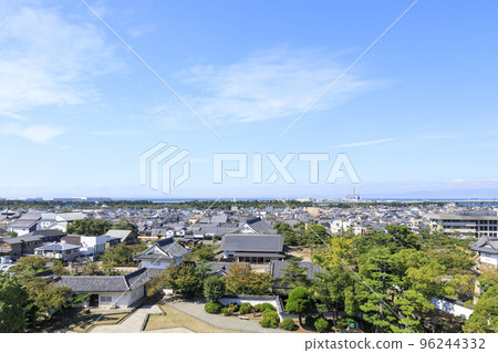 從岸和田城西方向眺望大阪府岸和田市 從岸和田城西方向眺望大阪府岸和田市 96244332