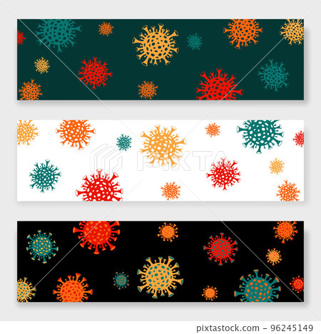 Different virus symbol banners Different virus symbol banners 96245149