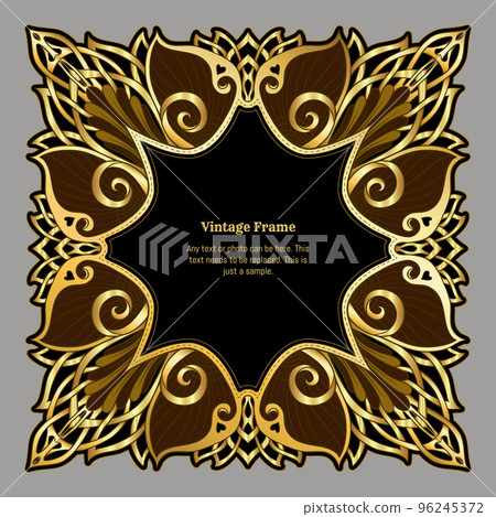 Decorative ornament border, frame, template for product label Decorative ornament border, frame, template for product label 96245372