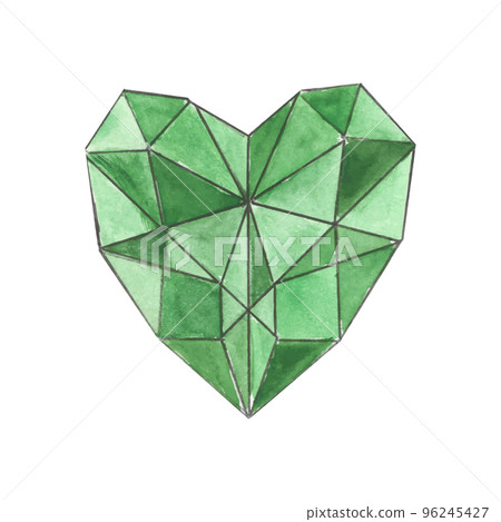 Blue, green and violet diamond crystals. Seamless pattern. Watercolor pattern. illustration. vector 96245427