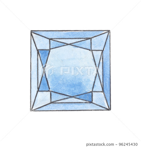 Blue, green and violet diamond crystals. Seamless pattern. Watercolor pattern. illustration. vector Blue, green and violet diamond crystals. Seamless pattern. Watercolor pattern. illustration. vector 96245430