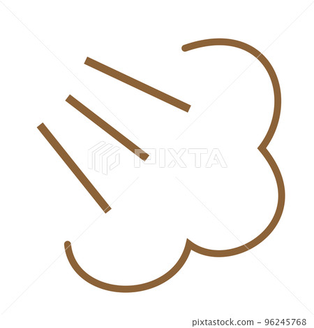 放屁圖標。會話框。 96245768