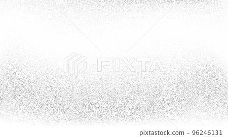 Grainy sand texture. Wavy stippled gradient background. Grunge noise dotwork wallpaper. Black dots, speckles, particles or granules. Vector monochrome  96246131