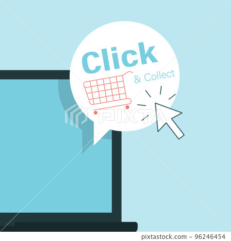 New message click, collect. Concept of internate sales 96246454