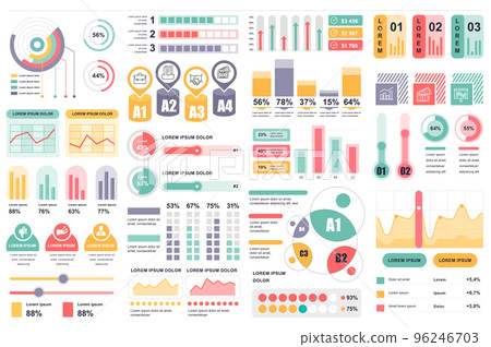 Bundle infographic elements data visualization vector design template. Can be used for steps, business processes, workflow, diagram, flowchart concept, timeline, marketing icons, info graphics. Bundle infographic elements data visualization vector design template. Can be used for steps, business processes, workflow, diagram, flowchart concept, timeline, marketing icons, info graphics. 96246703
