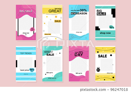 Big Sale template for instagram stories. Mockups design for blog with vertical banners. Online shopping, best prices and offering season discounts. Collection layouts for insta story at social network Big Sale template for instagram stories. Mockups design for blog with vertical banners. Online shopping, best prices and offering season discounts. Collection layouts for insta story at social network 96247018