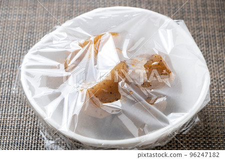 Wrapped dish (simmered spicy konnyaku). Wrapped dish (simmered spicy konnyaku). 96247182