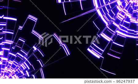 VJ Circular Rotation Glitch Waveform Radar Purple [There is another Ver] 96247937