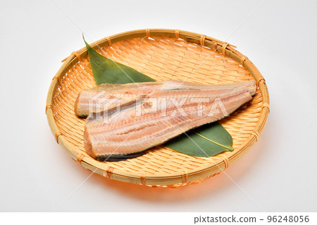 Atka mackerel on a strainer 96248056