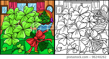 St. Patricks Day Bundle of Shamrocks Illustration St. Patricks Day Bundle of Shamrocks Illustration 96248262