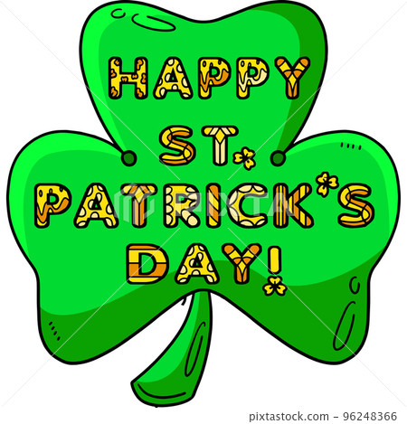 Happy Saint Patricks Day Cartoon Colored Clipart  96248366