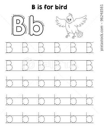 Bird Animal Tracing Letter ABC Coloring Page B 96248561