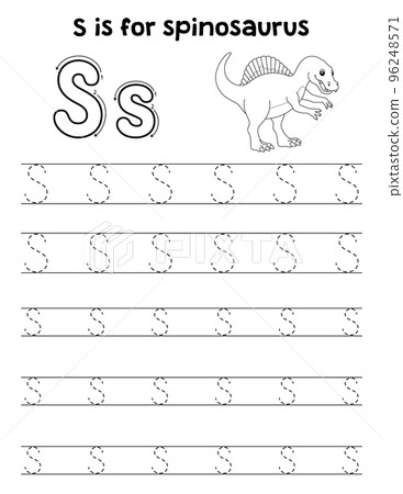 Spinosaurus Dinosaur Tracing Letter ABC Coloring S Spinosaurus Dinosaur Tracing Letter ABC Coloring S 96248571