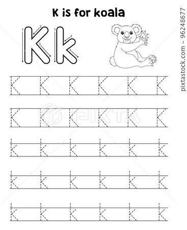 Koala Animal Tracing Letter ABC Coloring Page K Koala Animal Tracing Letter ABC Coloring Page K 96248677