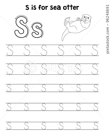 Sea Otter Animal Tracing Letter ABC Coloring S Sea Otter Animal Tracing Letter ABC Coloring S 96248691