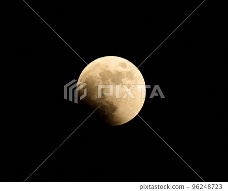 Total lunar eclipse in autumn night sky 96248723