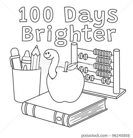 100th Day Of School Brighter Coloring Page 96248808