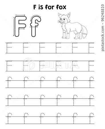 Fox Animal Tracing Letter ABC Coloring Page F Fox Animal Tracing Letter ABC Coloring Page F 96248810