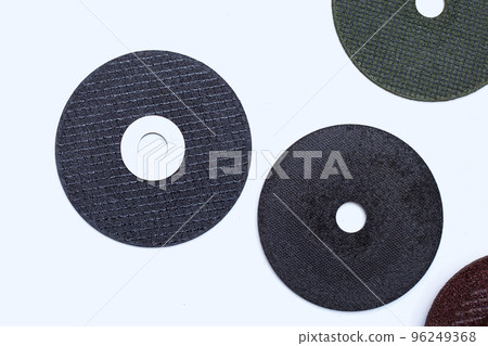 Sanding discs on white backgroun, Angle grinder tool 96249368