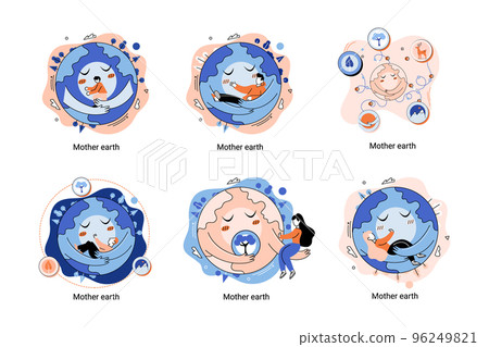 International Mother Earth Day metaphor. Universal symbolic holiday of love and care for our common home 96249821