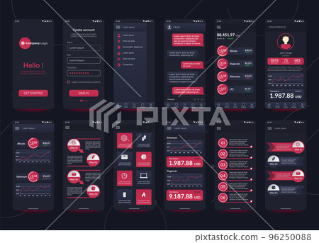 Design of mobile app Cryptocurrency wallet, Chat room, UI, UX, GUI. Set. User registration screens with login and password input, account sign in, sign up, home page. Template Application. UI Design Design of mobile app Cryptocurrency wallet, Chat room, UI, UX, GUI. Set. User registration screens with login and password input, account sign in, sign up, home page. Template Application. UI Design 96250088
