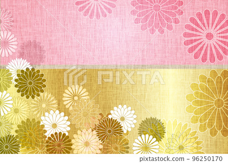 菊花新年賀卡日本圖案背景 96250170