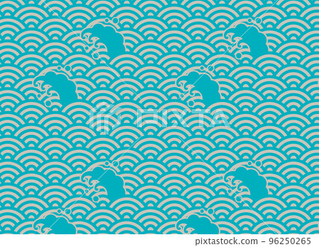 Japanese pattern, Qinghai wave seamless pattern 96250265