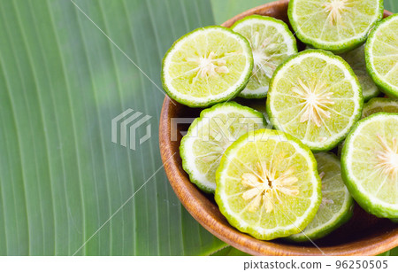 Bergamot kaffir lime herb fresh isolated on white Bergamot kaffir lime herb fresh isolated on white 96250505
