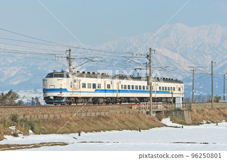 北陸本線水橋東富山 JR 西日本 419 系 D14 編隊（福井） 96250801