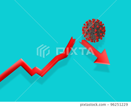 Coronavirus covid-19 crashes statistics and is ready to explode like a bomb. Concept of dangerousness. cyan background Coronavirus covid-19 crashes statistics and is ready to explode like a bomb. Concept of dangerousness. cyan background 96251229