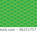 green seigaiha pattern 96251757