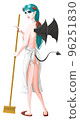 Succubus apron young wife cleaning 96251830