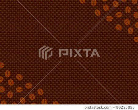 Cafe image frame material dark brown with cloth texture 96253083