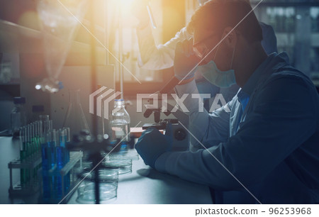 Medical science laboratory. Concept of virus and bacteria research 96253968