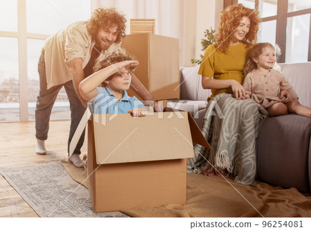 Family are happy for the new home. Concept of real estate 96254081