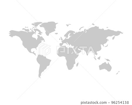 世界地圖輪廓圖標灰色 世界地圖輪廓圖標灰色 96254138